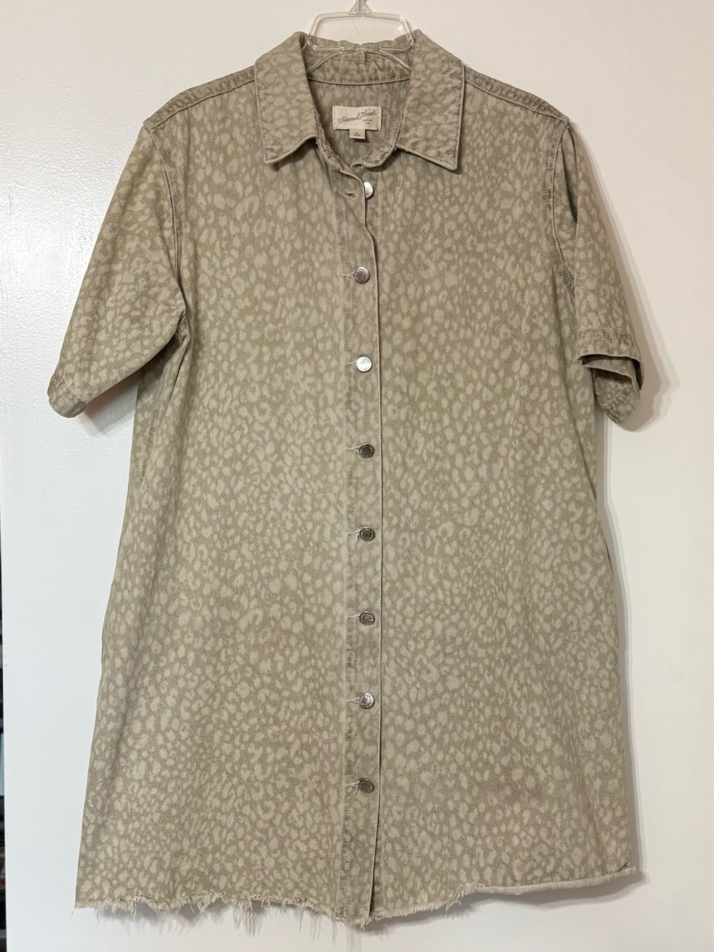 Universal Thread Beige Animal Print Mini Dress